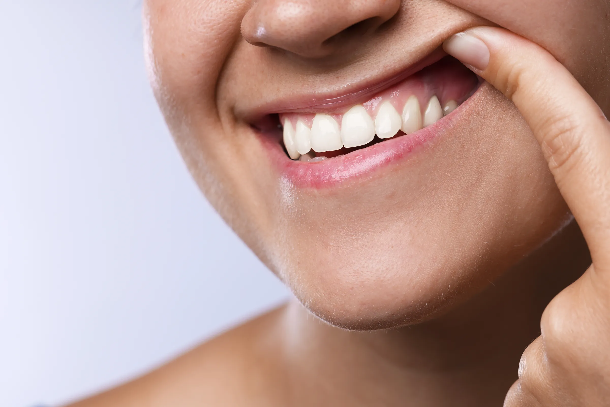 Dentist examining periodontal pocket depth