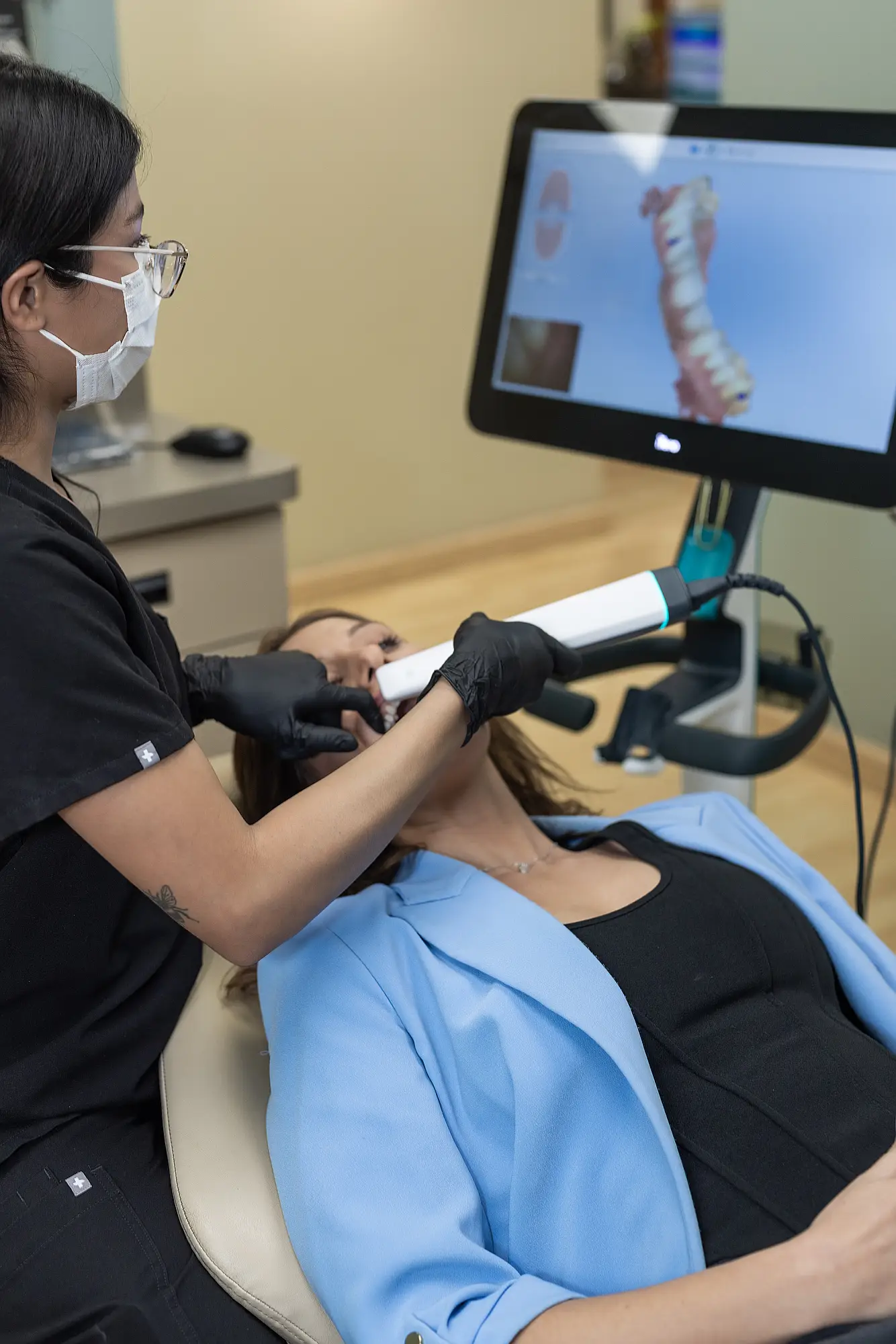 Dental Professional scanned the patient mouth